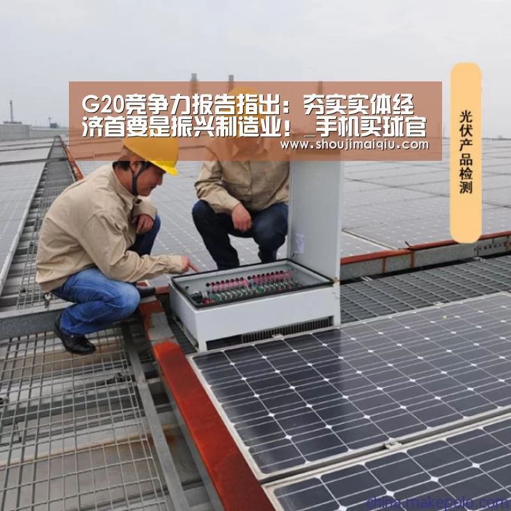 G20竞争力报告指出:夯实实体经济首要是振兴制造业!_手机买球官网(图4) 手机买球官网
